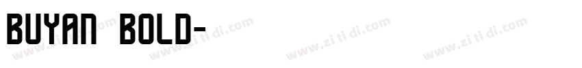 buyan bold字体转换